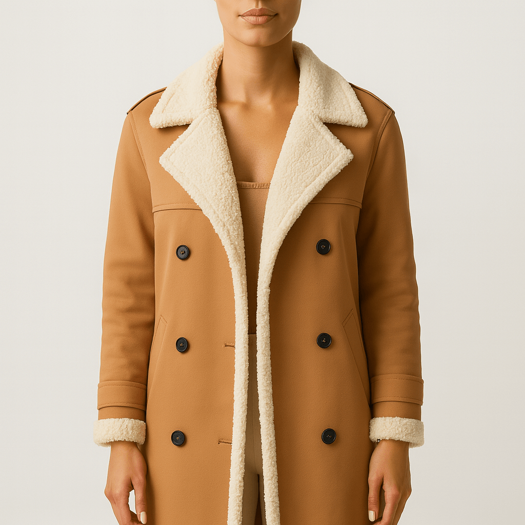 Rosgrove | Women - Long Warm Winter Coat - Button-Down Style