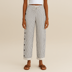 Rosgrove | Women - Striped Casual Trousers - Comfortable Fabric